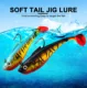 Swimbait de vinilo cola en T para lubina y carpa – cebo blando