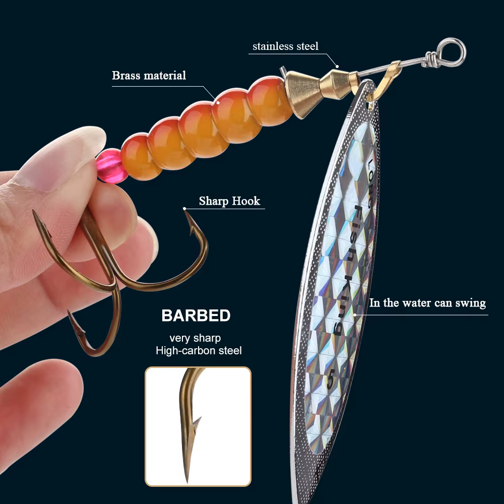 Giratorios de metal FTK-SEÑUELOS – Cebo artificial wobbler para pesca - imagen 4