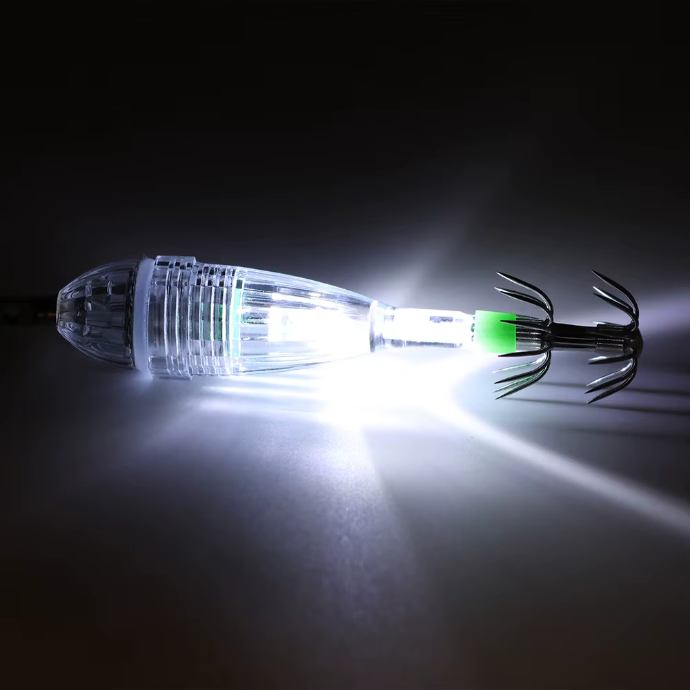 Luz LED Calamar Intermitente con Anzuelo Doble – Atrayente Pesca Nocturna - imagen 2