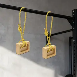 Tabla de agarre de escalada de madera con doble bolsillo