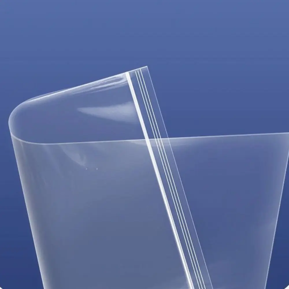 Detalle del material transparente y protección