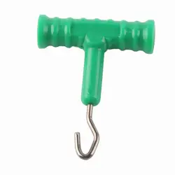 Herramienta para enganchar cebo con mango T inox y gancho ABS