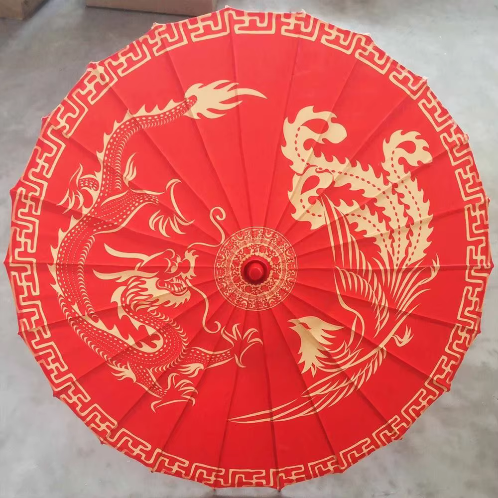 Sombrilla de Papel Encerado Vintage China – Decorativa para Fiesta y Novia - imagen 4