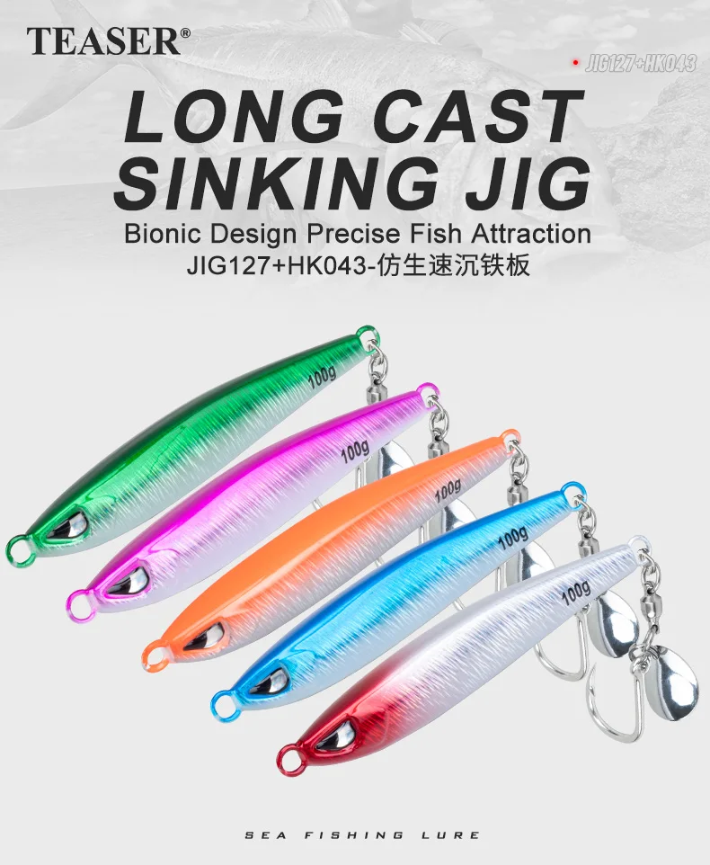 Señuelo de jigging metálico OBSESSION J127 en varios colores