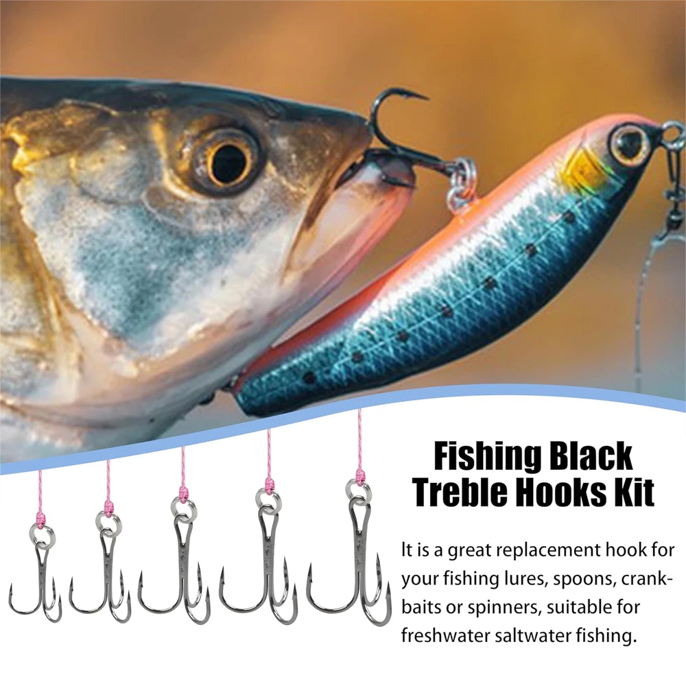 Anzuelos triples superafilados para pesca en el mar – enganche rápido - imagen 5