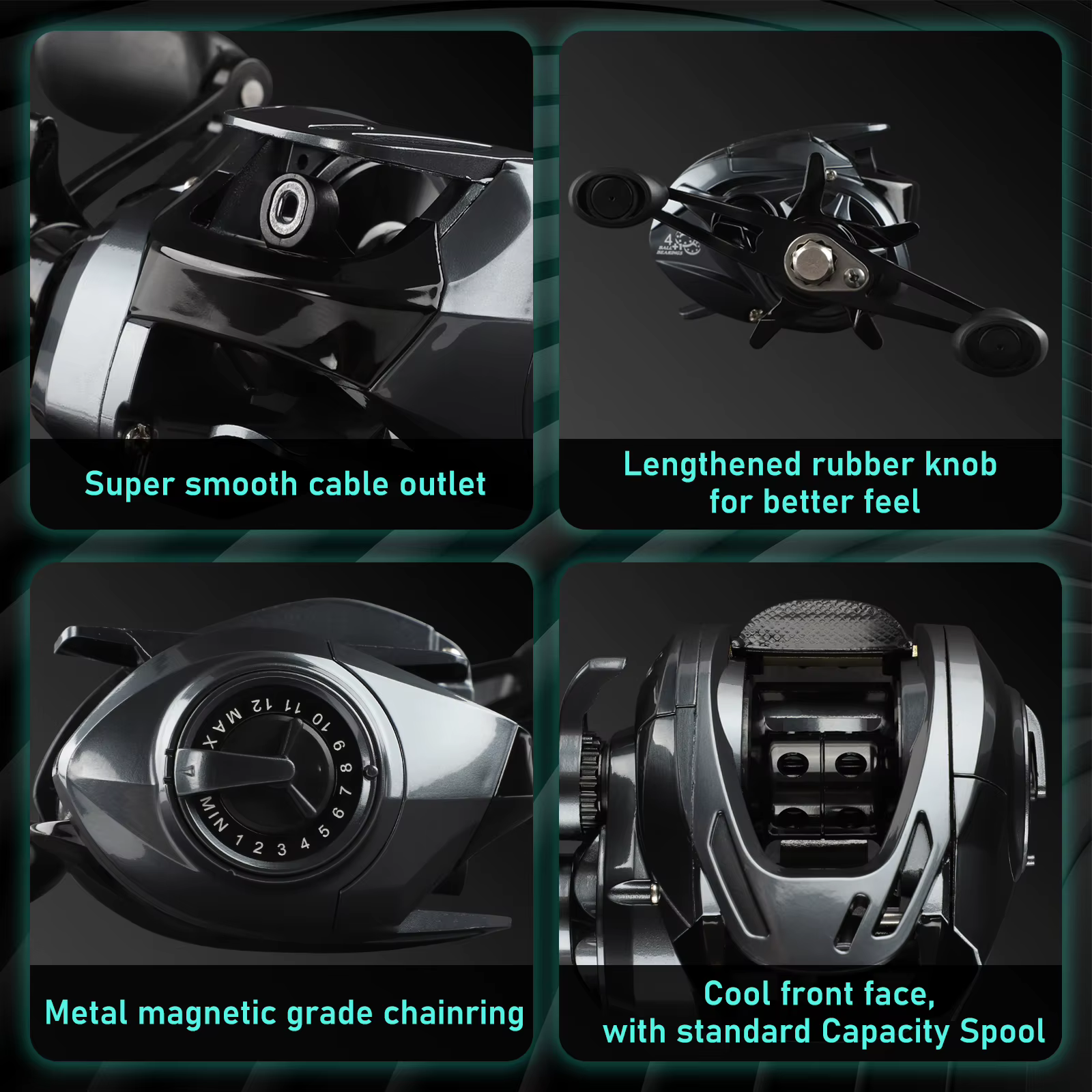 Carrete de Lanzamiento Mavllos Triumph BFS 7.2:1 8kg Reversible - imagen 3