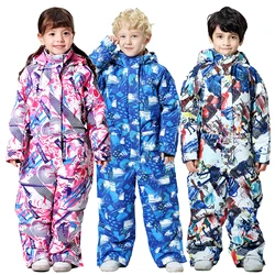 Mono de nieve impermeable con capucha, a prueba de viento infantil