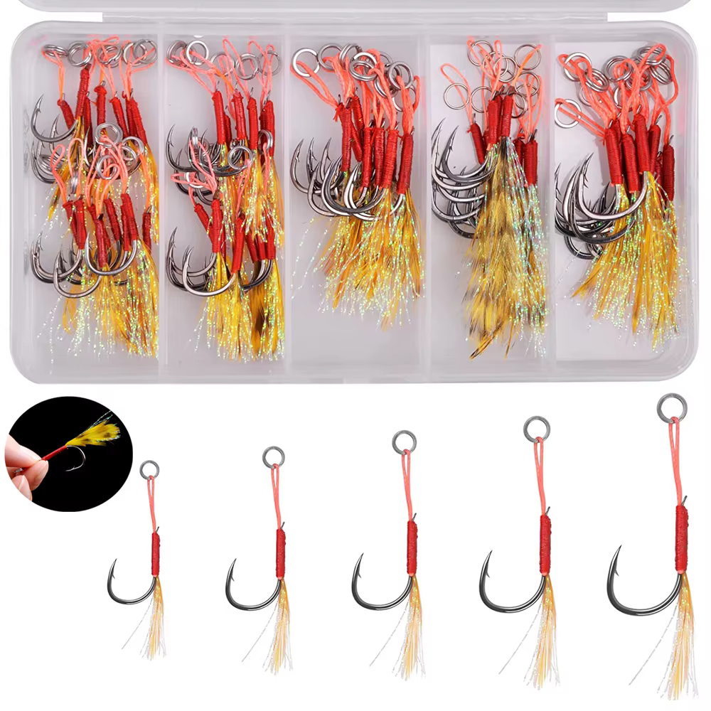 Anzuelos de asistencia para jigging lento – Con púas lubina - imagen 3