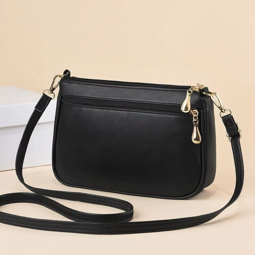 Bolso bandolera bordado para mujer en cuero PU – Gran capacidad