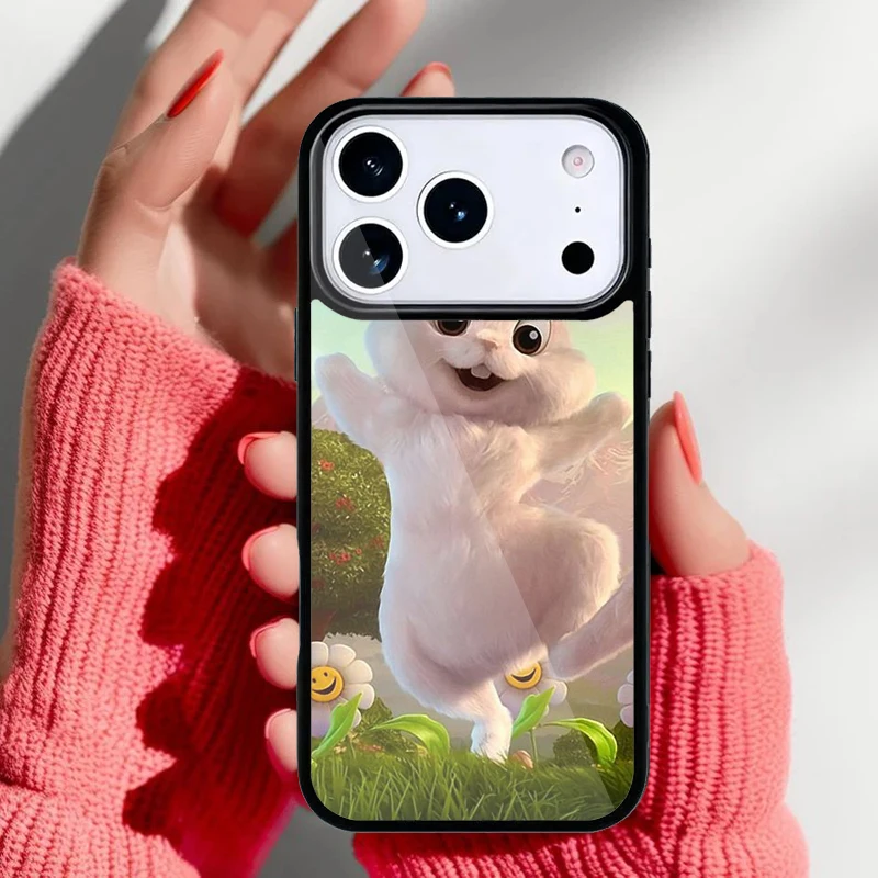 Carcasa trasera con diseño de conejo para iPhone