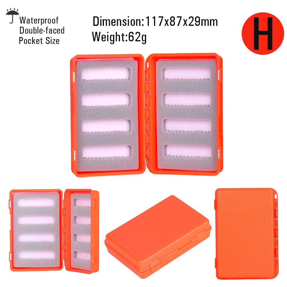 Caja impermeable para moscas Vtwins – ninfa seca con bolsillo - imagen 3