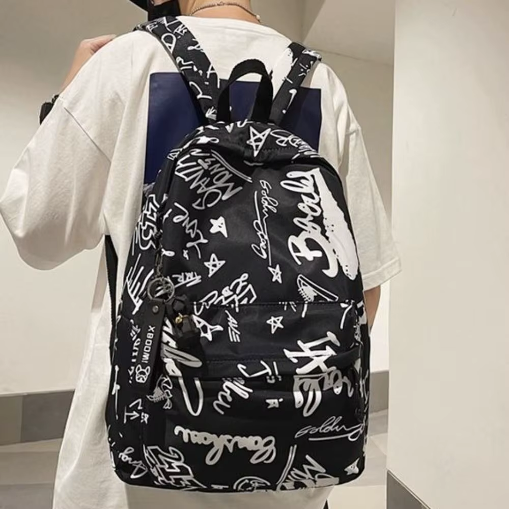Mochila Urbana Graffiti Ultra Ligera – Gran Capacidad Estilo Coreano