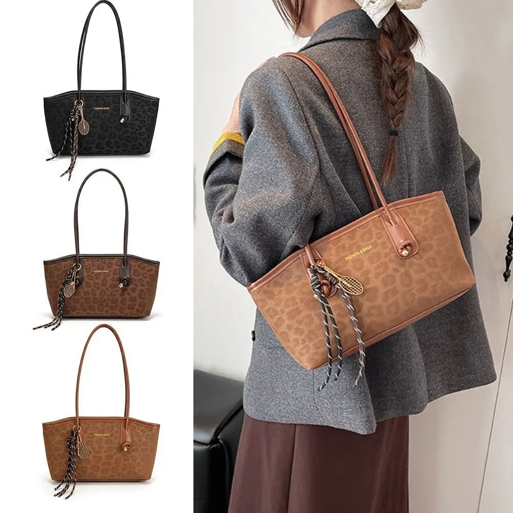 Bolso de hombro leopardo de lujo PU piel vegana gran capacidad mujer - imagen 5