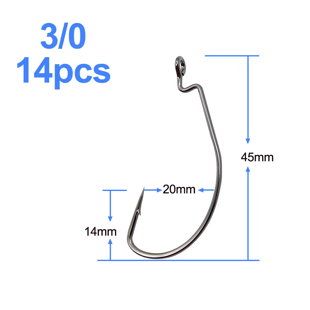 ESFISHING Anzuelo compensado de acero al carbono para lubina grande - imagen 3