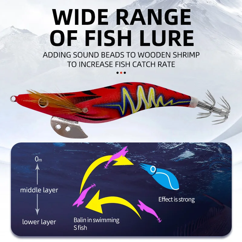 ShareShark señuelo luminoso de calamar para camarones y langostinos - imagen 5