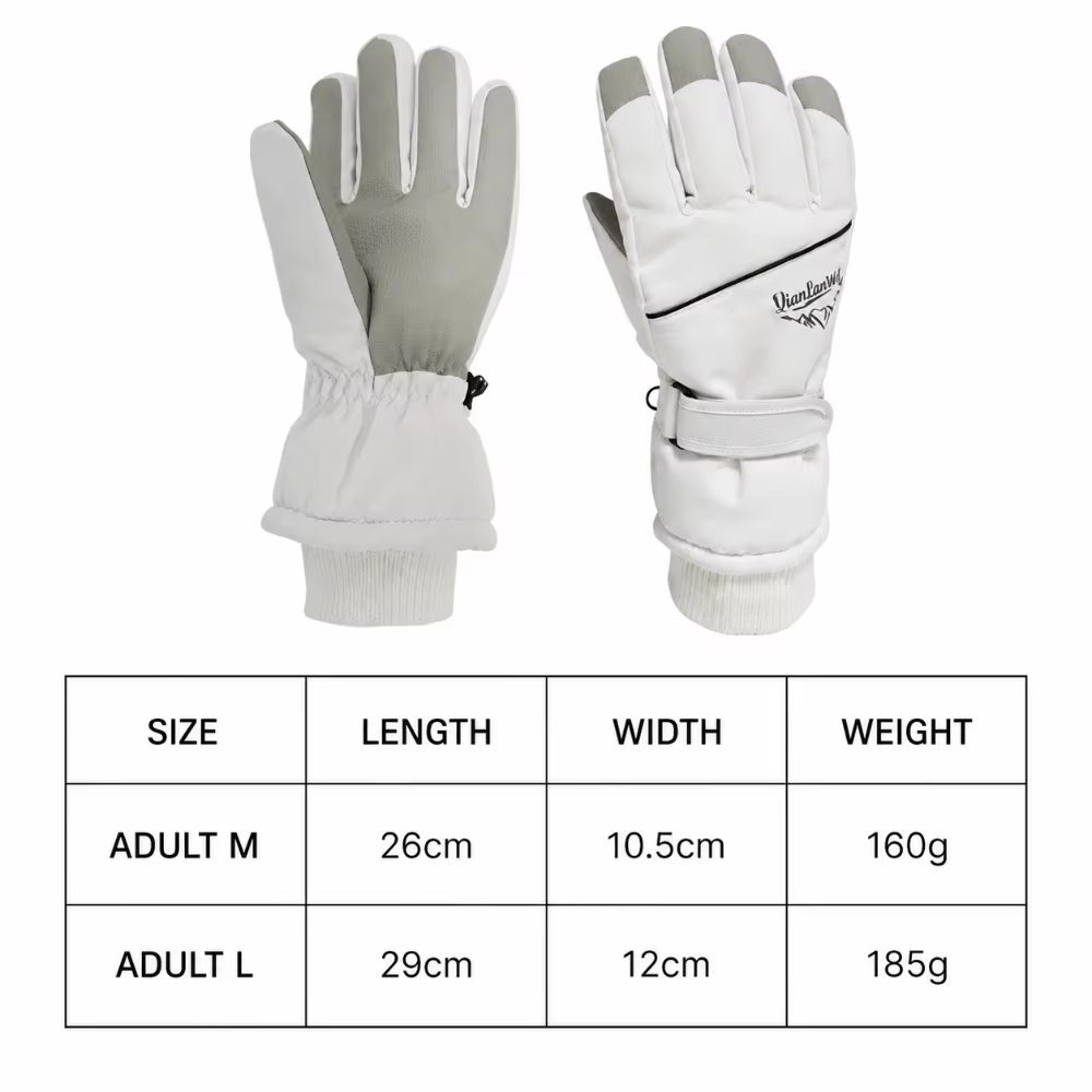 Guantes invierno impermeables térmicos táctiles unisex esquí snowboard - imagen 4