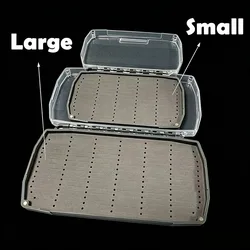 Caja magnética portátil para moscas con tapa de PC y espuma EVA