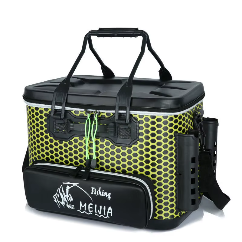 Caja organizadora de pesca con divisores y cubo para cebo vivo - imagen 3