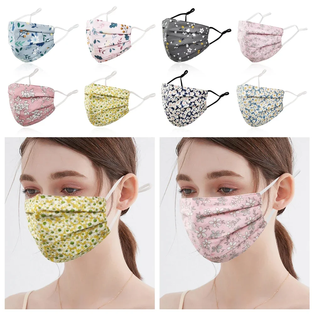 Máscara de algodón transpirable con estampado, anti-UV reutilizable - imagen 5