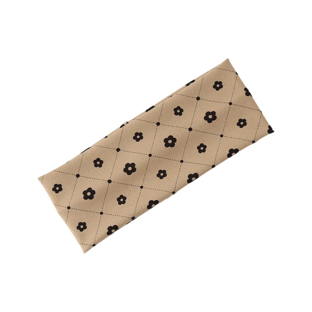 Diadema deportiva floral absorbente del sudor, elástica y duradera