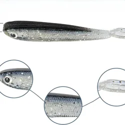 Vinilo Minnow de cola dividida perfumado con ojo 3D