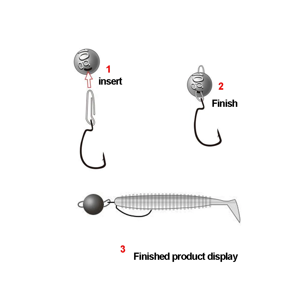 Diferentes pesos de tungsteno para ajustar la pesca