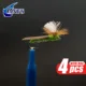 ANFS Moscas tipo paracaídas con anzuelo para pesca con mosca