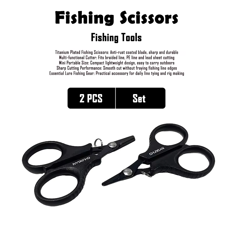 Tijeras Titanio para Pesca – Acero Inoxidable, No Oxidan