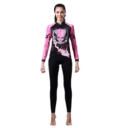 Jersey térmico de pesca invierno con conjunto lana mujer manga larga