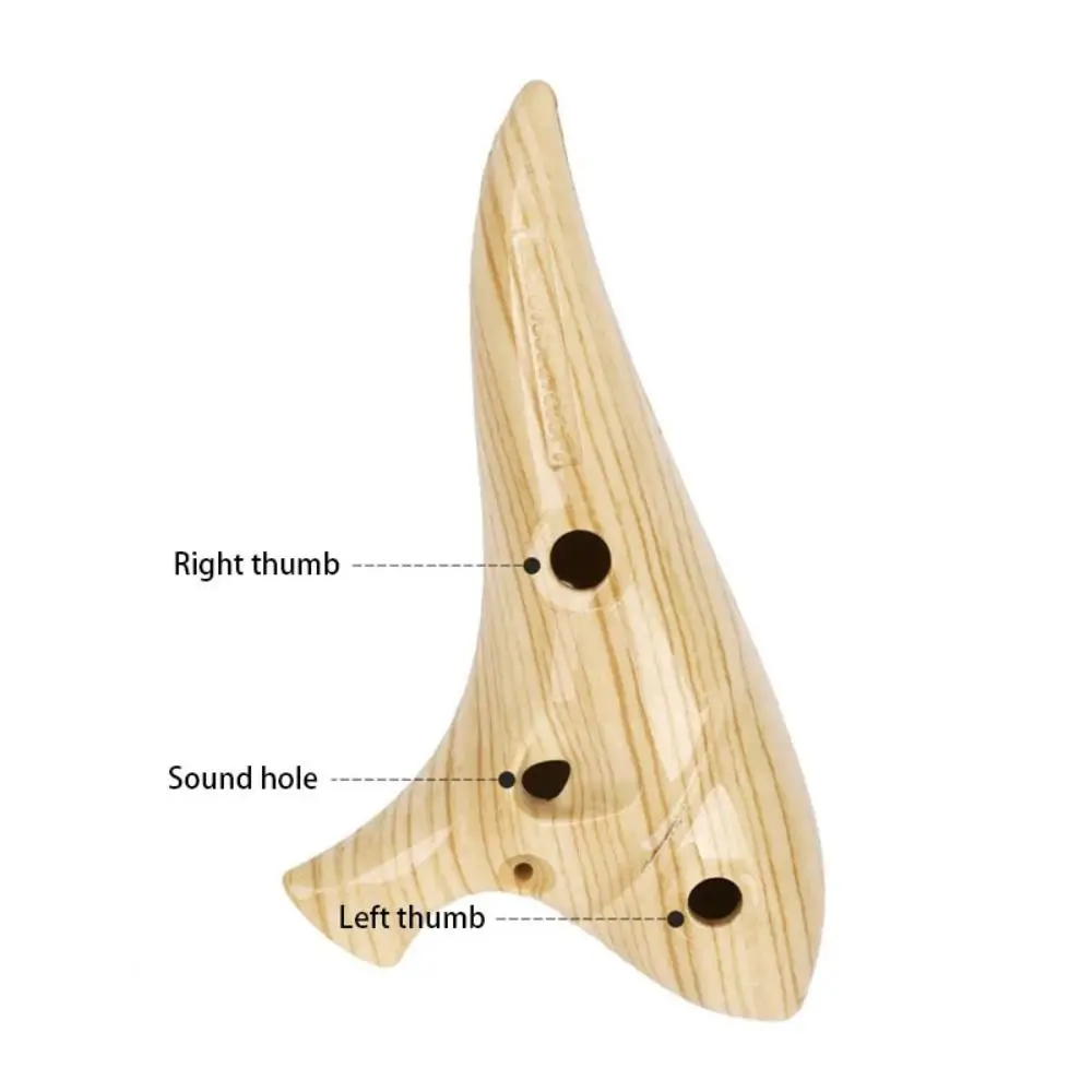 Ocarina de C alto con orificios, resina ABS curvada - imagen 2