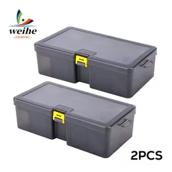 Caja Aparejos Pesca WEIHE – Estuche plástico impermeable doble cara gris