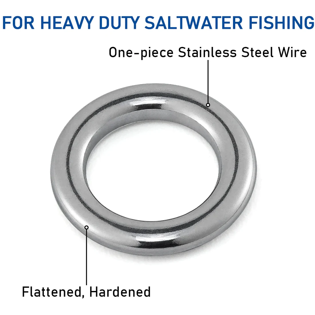 Anillos resistentes para pesca en agua salada y dulce