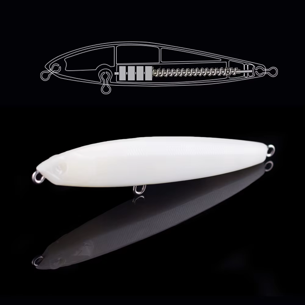 Hanlin Pececillo hundimiento sin pintar – 9g/80mm para lubina