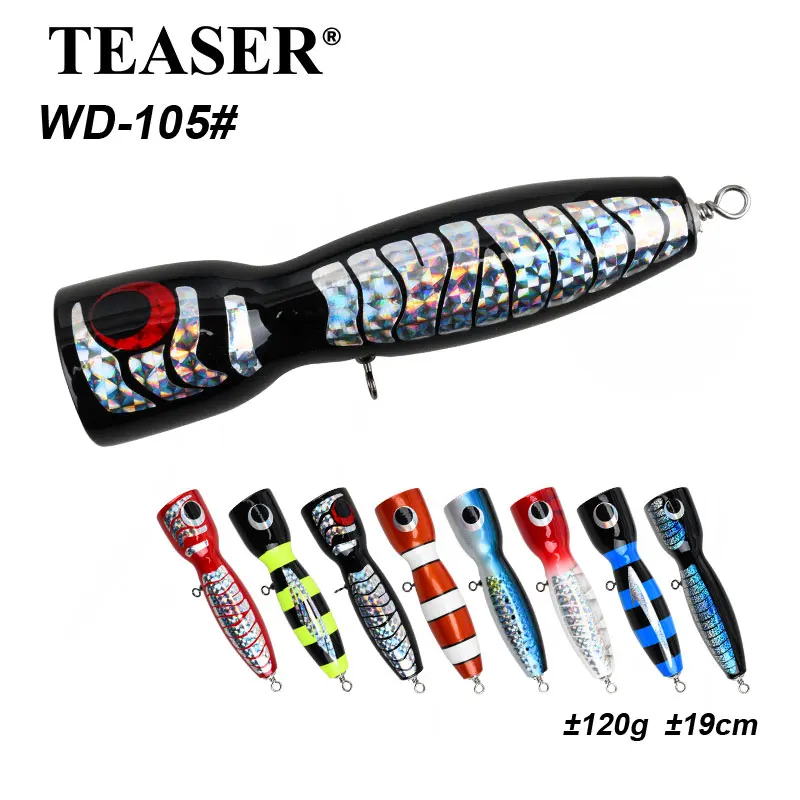 Señuelo flotante de madera WD-105 para pesca marina en alta mar - imagen 3