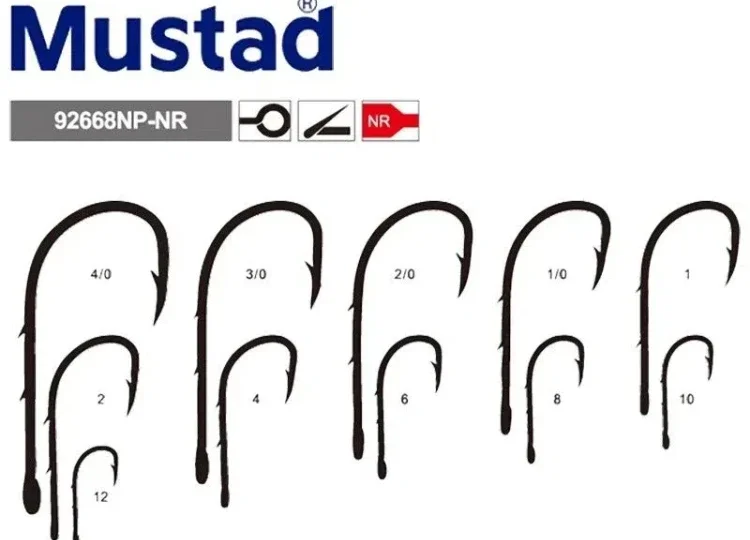 Anzuelos Mustad originales rojos para lanzamiento 92668