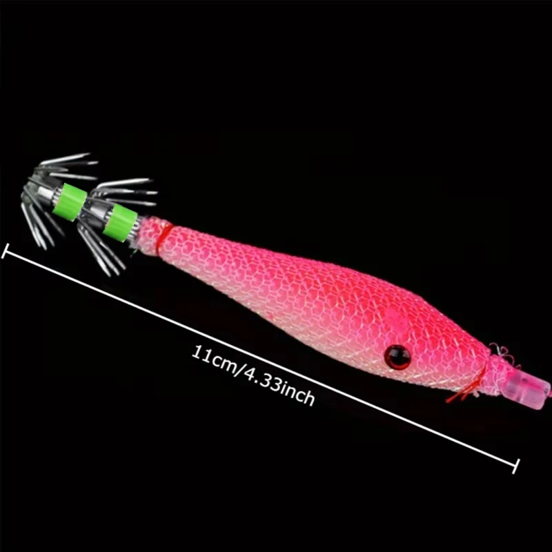 Señuelo de Calamar Ackibbik 11cm – Anzuelos Luminosos para Agua Salada