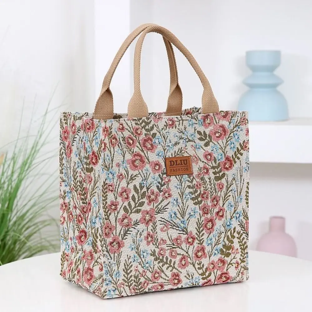 Bolsa térmica impermeable estampado floral gran capacidad aislada - imagen 5