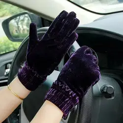Mitones de felpa gruesa mujer – Guantes cálidos terciopelo para invierno