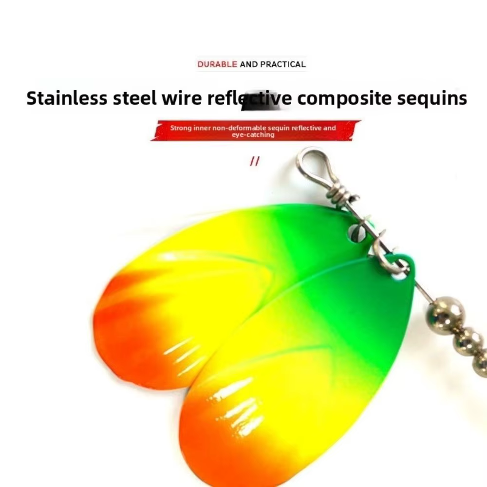 Spinnerbait Bucktail Design giratorio metálico sedoso - imagen 2