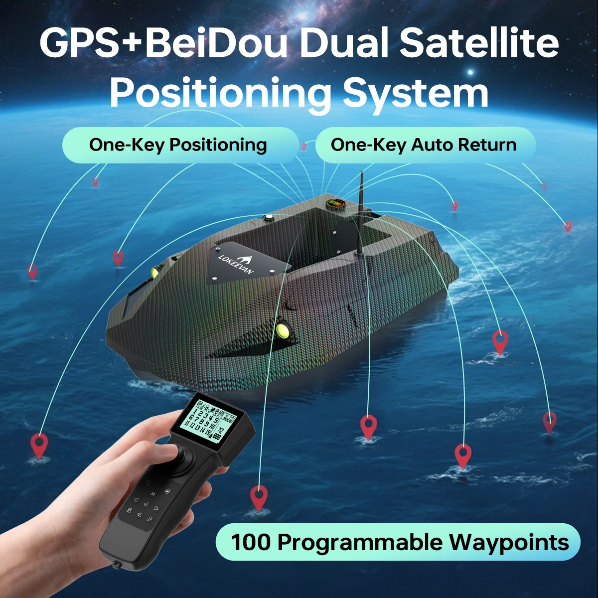 Barco cebador teledirigido con GPS y sonar para carpfishing - imagen 3