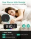 Reloj despertador LED enchufable con luz ambiental y temp/fecha - imagen 4