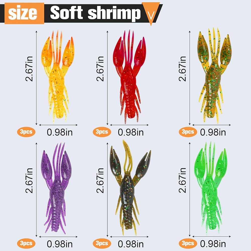 Señuelos de vinilo para langosta camarón lubina trucha panfish - imagen 2
