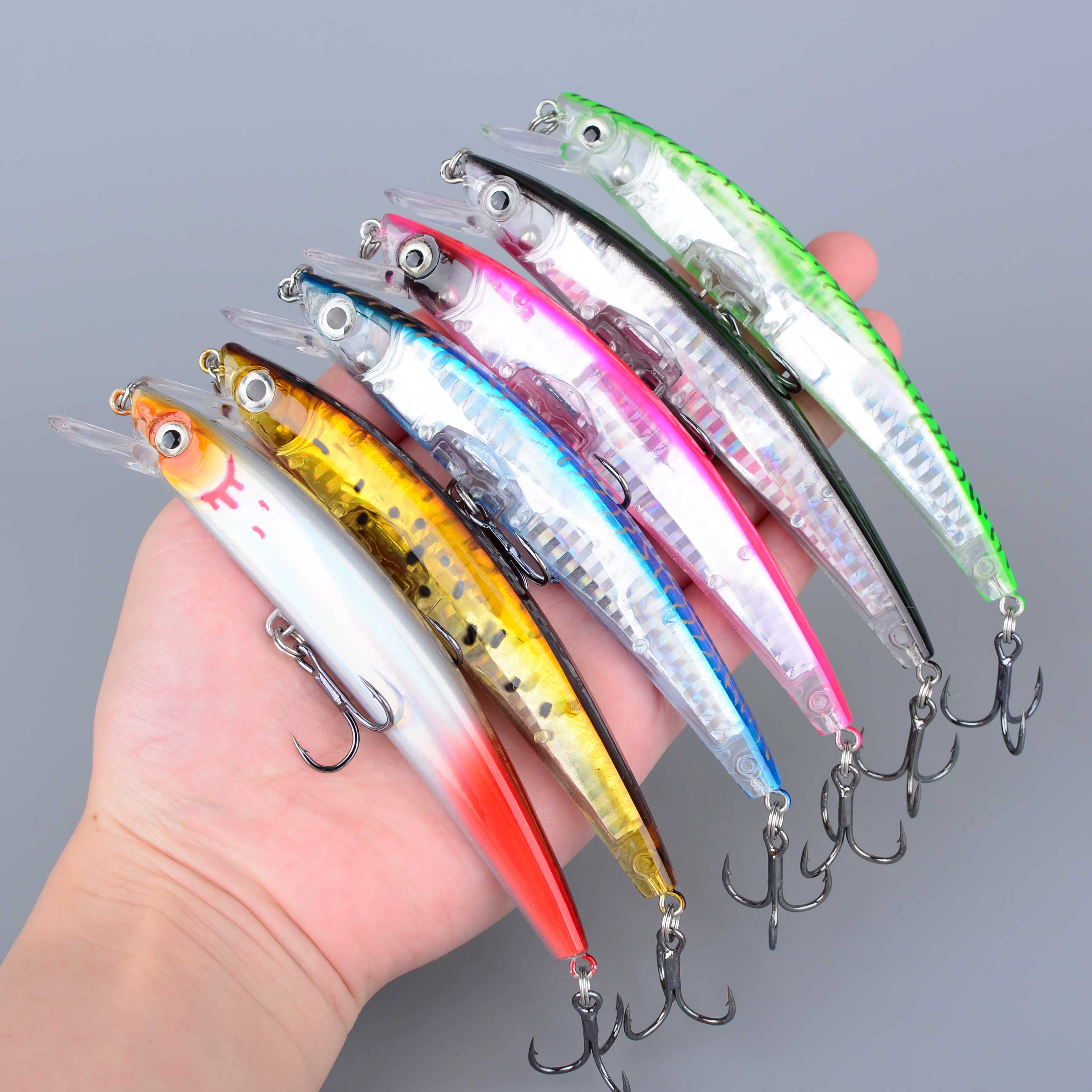 Crankbait láser minnow duro para lucio, carpa y lubina