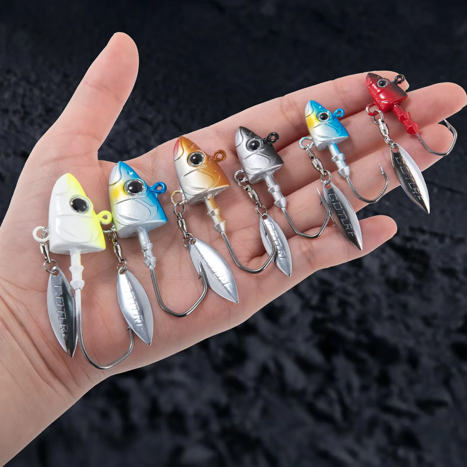 Goture Jig Head con ojos 3D - Cabezas de plomo 7-32g - imagen 3