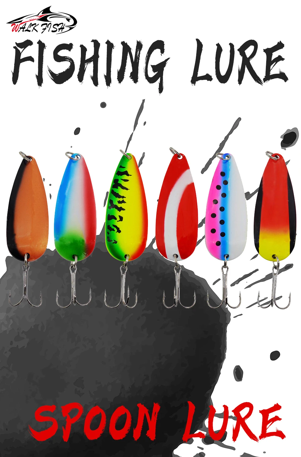 Señuelo de pesca WALK FISH cuchara metálica 20g
