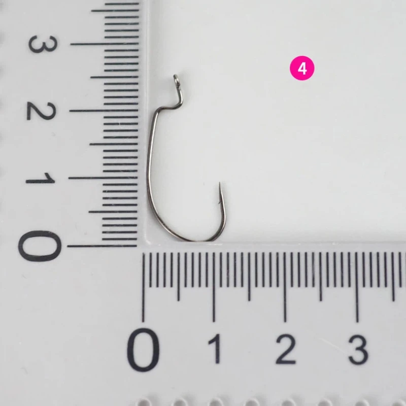 Anzuelo offset micro Texas rig wide gap para vinilo con gran agarre - imagen 5