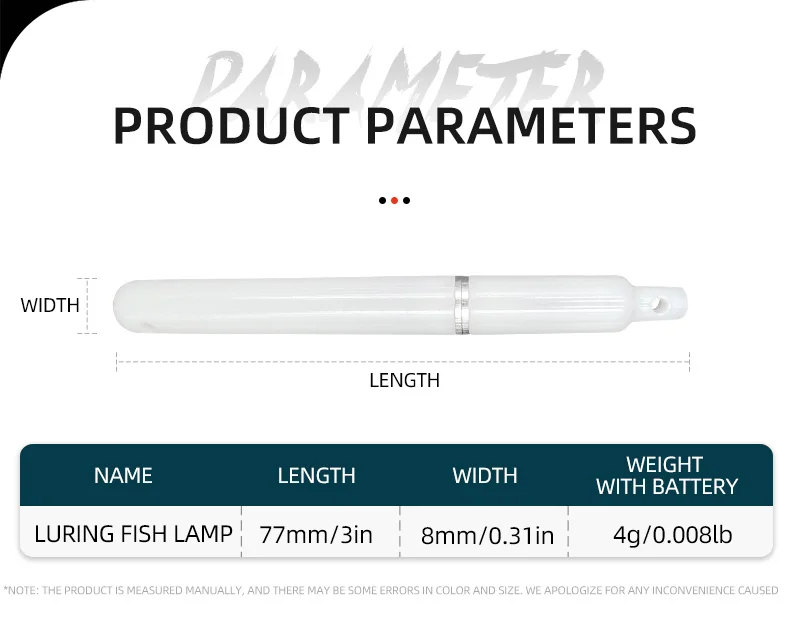 Punta luminosa LED para caña