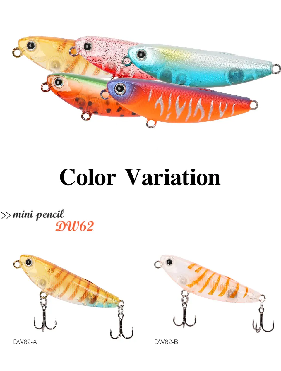 Topwater lápiz compacto para pesca