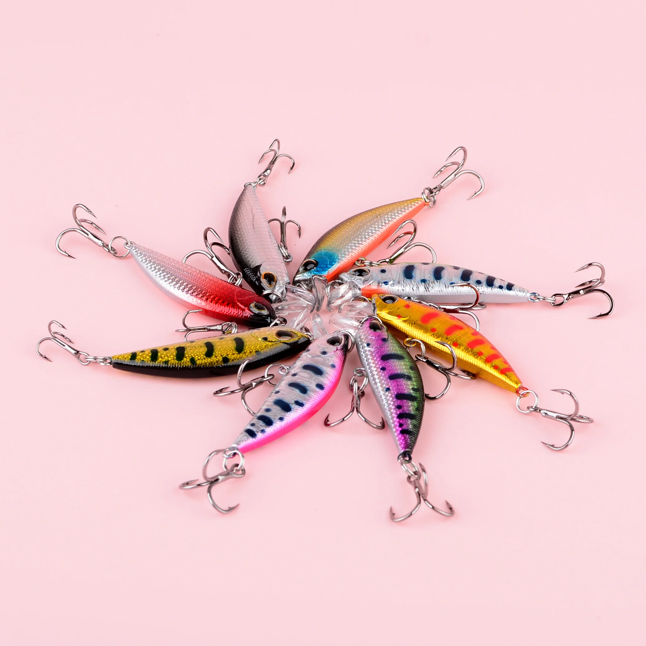 Señuelo Wobler Minnow de ojos 3D, plástico duro y acción tipo jig - imagen 4