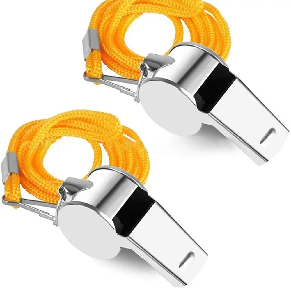 Silbato deportivo metal de acero inoxidable para árbitros y entreno - imagen 2